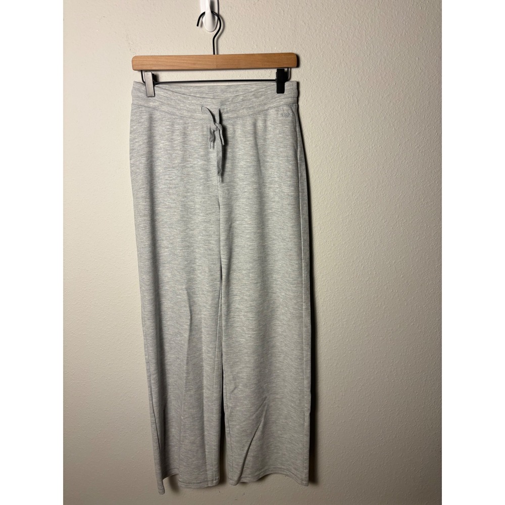 TNA Aritzia Wafflex Attune Pant Heather Chrome Gray Wide Leg Lounge Pants M